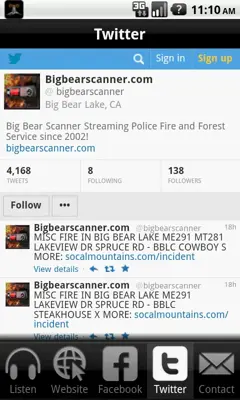 Big Bear Live Scanner android App screenshot 1